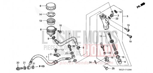 MAITRE-CYLINDRE FREIN AR. (CB1300/F/F1/S) CB1300F13 de 2003